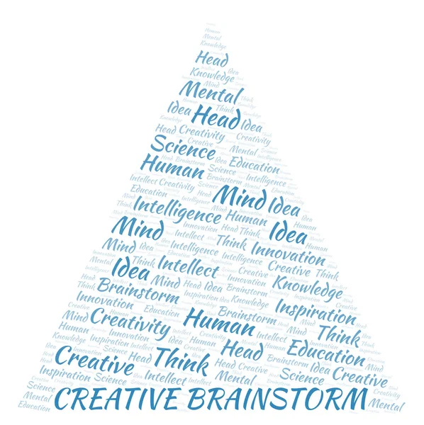 Creatieve Brainstorm Word Cloud Wordcloud Gemaakt Met Alleen Tekst — Stockfoto