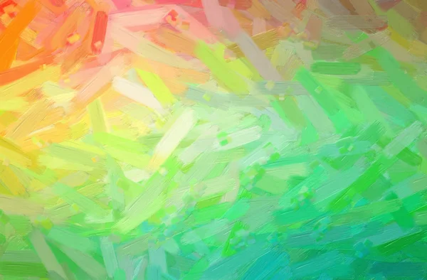 Ilustración Abstracta Pintura Óleo Verde Con Fondo Pincel Grande — Foto de Stock