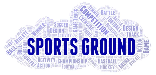 Sports Ground Word Cloud Wordcloud Fait Avec Texte Seulement — Photo