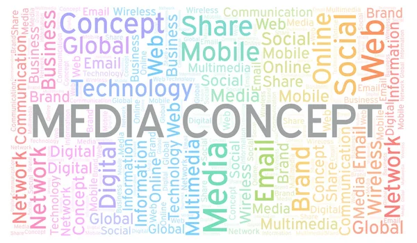 Media Concept word cloud. Word cloud made with text only.