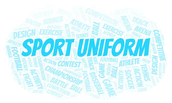 Awan Kata Sport Uniform Wordcloud Yang Dibuat Dengan Teks Saja — Stok Foto
