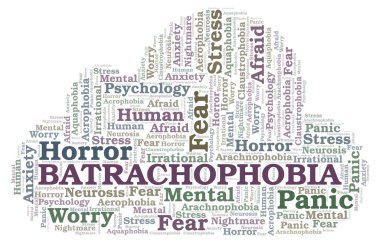 Batrachophobia kelime bulutu.