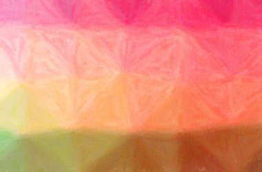 Turuncu, pembe, kırmızı mum boya arkaplanının soyut çizimi