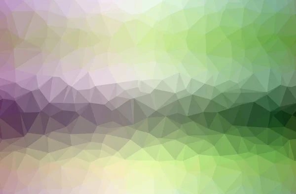 추상 녹색, 노란색 가로 낮은 폴 리 배경 그림. 아름 다운 다각형 디자인 패턴. — 스톡 사진