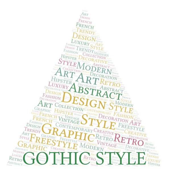 Gothic Style Word Cloud Illustration — Stock Photo, Image
