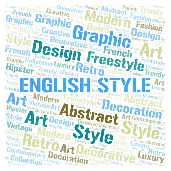English Style Word Cloud Illustration — Stock Photo, Image