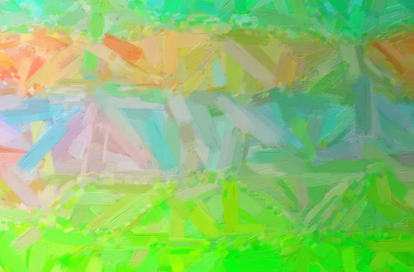 Illustration abstraite de peinture à l'huile verte avec un grand fond de brosse — Photo