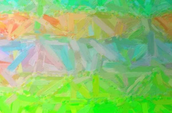 Abstract illustration of green Oil Paint with big brush background