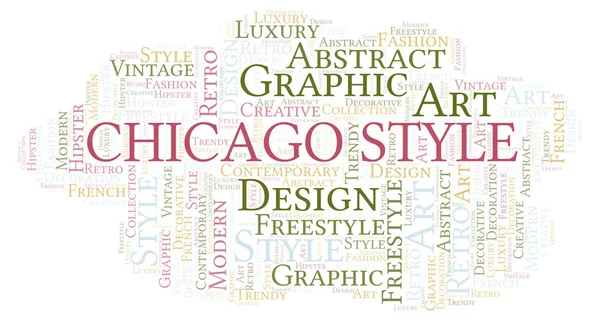 Chicago-stijl word cloud. — Stockfoto