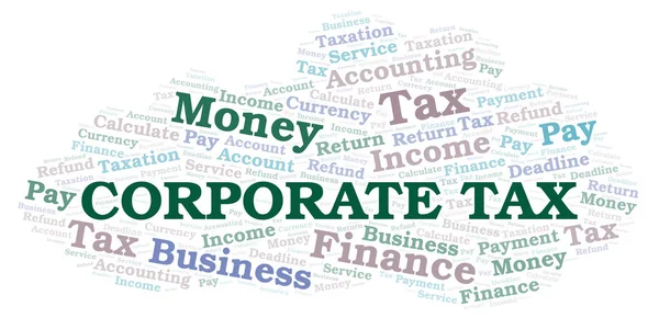 Corporate Tax word cloud. — Stockfoto