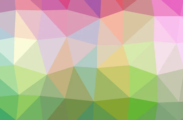 Illustration av abstrakt grön, rosa, röd, gul horisontell låg poly bakgrund. Vackra polygon designmönster. — Stockfoto