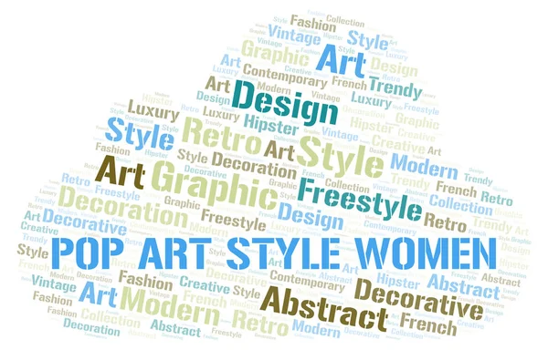 Pop art style women word cloud. - Illustration