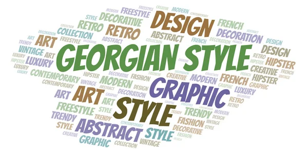 Georgian Style word cloud. — Stock Photo, Image