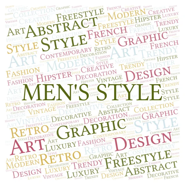Mens Style Word Cloud Illustration — Stock Photo, Image
