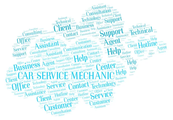 Autó szerelő szolgáltatás szó felhő. — Stock Fotó