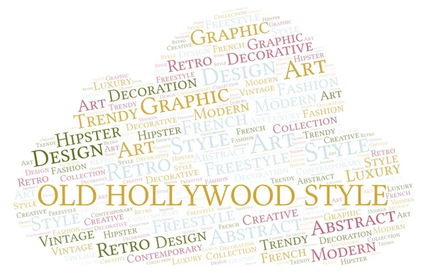 Vieux Hollywood Style nuage de mots . — Photo