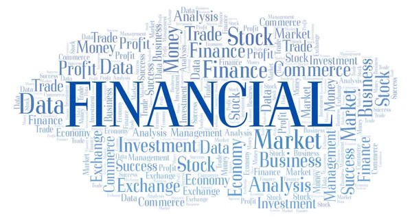 Nuvem palavra financeira . — Fotografia de Stock