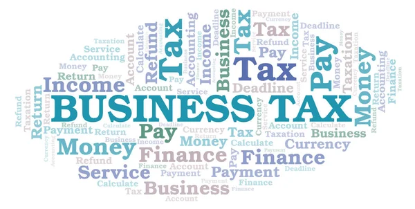 Business Tax parola cloud . — Foto Stock
