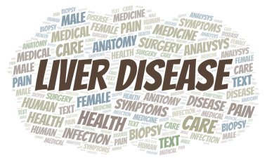 Karaciğer hastalığı kelime bulutu.