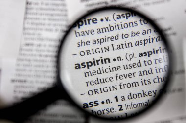 Sözlüğe sözcük veya tümcecik aspirin.