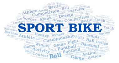 Spor Bisiklet kelime bulutu.
