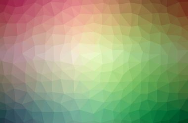 İllüstrasyon soyut yeşil, pembe, kırmızı yatay düşük Poli arka plan. Güzel çokgen tasarım deseni. 