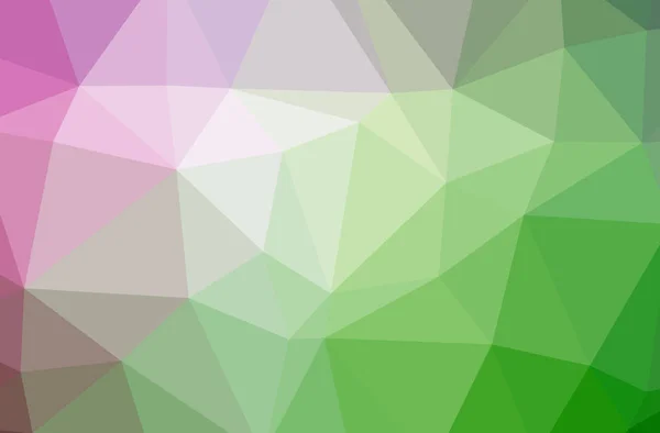 Illustration of abstract Green, Pink, Purple, Red horizontal low poly background. Beautiful polygon design pattern. — Stock Photo, Image