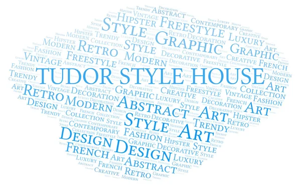 Tudor Style Casa parola nube . — Foto Stock
