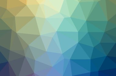 Mavi ve yeşil yatay düşük Poli arka plan resmi. Güzel çokgen tasarım deseni. 