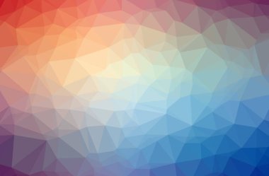 Mavi, yeşil ve kırmızı yatay düşük Poli arka plan resmi. Güzel çokgen tasarım deseni. 