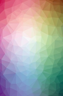 İllüstrasyon soyut yeşil, pembe, kırmızı, sarı dikey düşük Poli arka plan. Güzel çokgen tasarım deseni. 