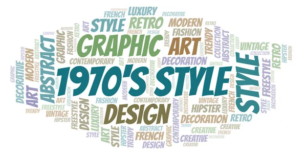 1970's Style word cloud. — Stock Photo, Image