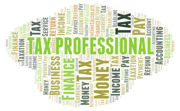 Tax Professional word cloud.