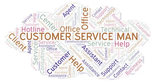 Облако слов Customer Service Man . — стоковое фото