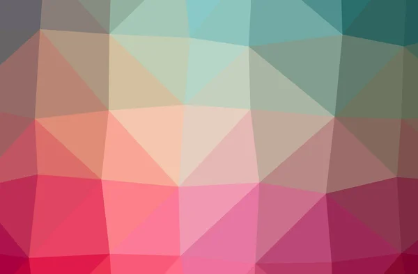 Abbildung eines abstrakten grünen, roten horizontalen Low-Poly-Hintergrunds. schönes Polygon-Muster. — Stockfoto