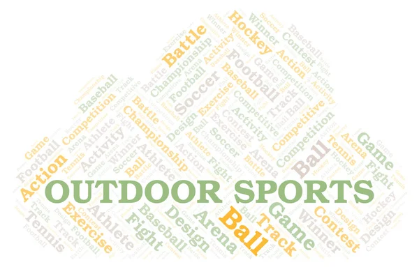 Utomhus sport word cloud. — Stockfoto