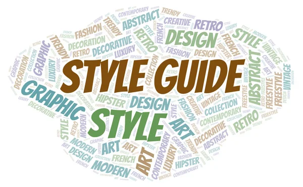 Style Guide Word Cloud White Background — Stock Photo, Image