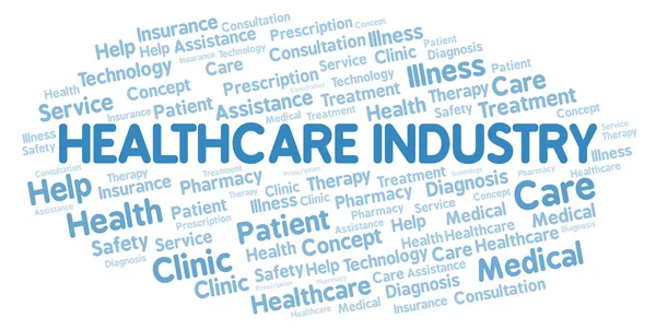 Gezondheidszorg industrie word cloud. — Stockfoto