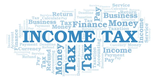 Income Tax word cloud. — Stock Photo, Image