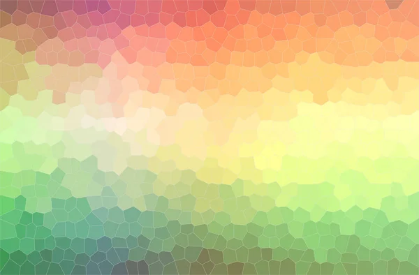 ภาพสรุปของพื้นหลังหกเหลี่ยมขนาดเล็กสีเขียว, สีส้ม, สีเหลือง — ภาพถ่ายสต็อก