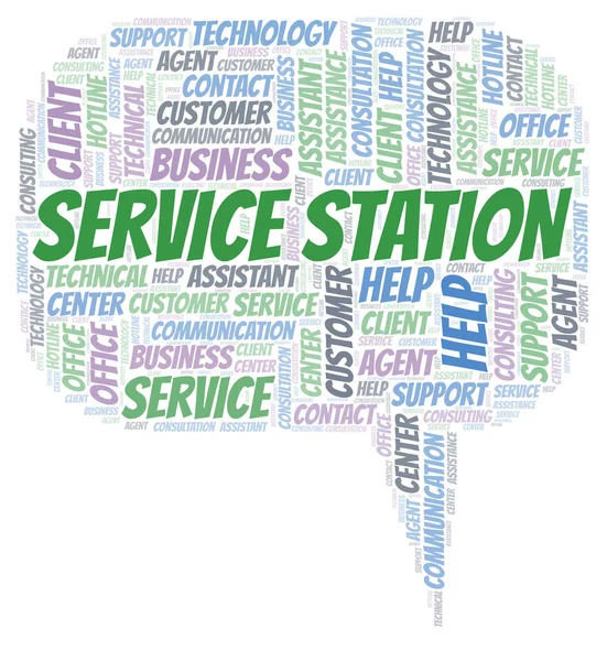 Bensinstation word cloud. — Stockfoto