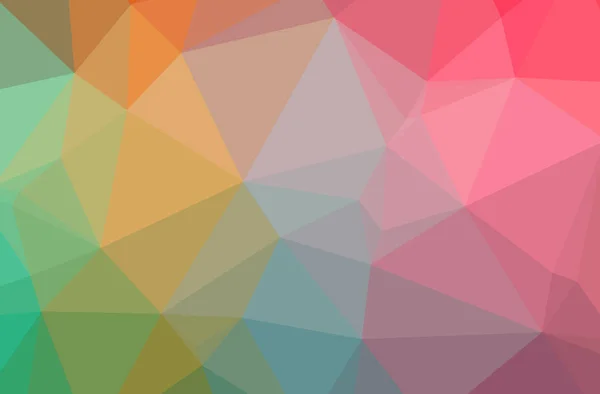 Illustration von abstrakten blauen, grünen, roten horizontalen Low-Poly-Hintergrund. schönes Polygon-Muster. — Stockfoto