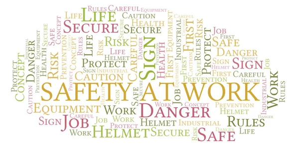 Safety At Work word cloud. — Stock Photo, Image