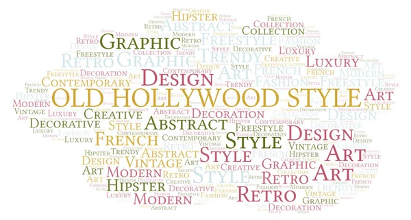 Oude Hollywood stijl word cloud. — Stockfoto