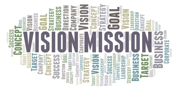 Misión Misión palabra nube . — Foto de Stock