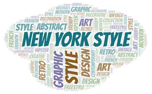 New York Style Word Cloud White Background — Stock Photo, Image