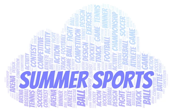 Sports d'été mot nuage . — Photo