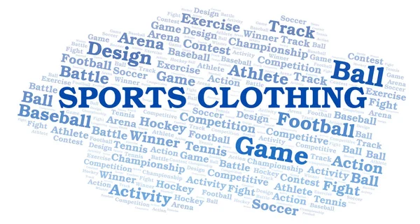 Sportbekleidung Wortwolke. — Stockfoto