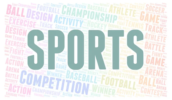 Sports word cloud. — Stock Photo, Image