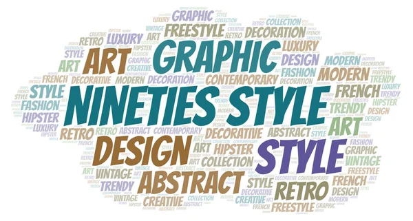 Nineties Style word cloud. — Stock Photo, Image